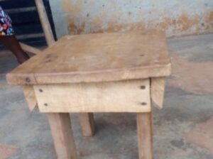 A wooden stool