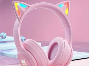 Pink headphones