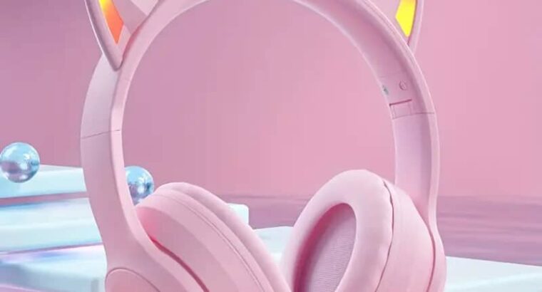 Pink headphones